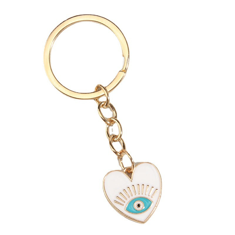 Wholesale Metal Heart Devil Eye Keychain